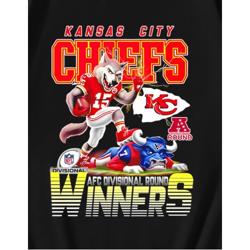 Kansas City Chiefs AFC Division Round Winners T-Shirt Kansas City Chiefs AFC Division Round Winners T-Shirt