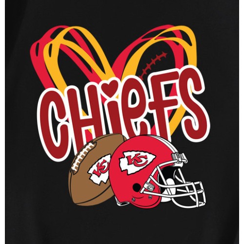 Kansas City Chiefs Football Heart Helmet T-Shirt Kansas City Chiefs Football Heart Helmet T-Shirt