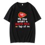 Kansas City Chiefs My Ideal Weight Is Travis Kelce On Top Of Me T-Shirt Kansas City Chiefs My Ideal Weight Is Travis Kelce On Top Of Me T-Shirt