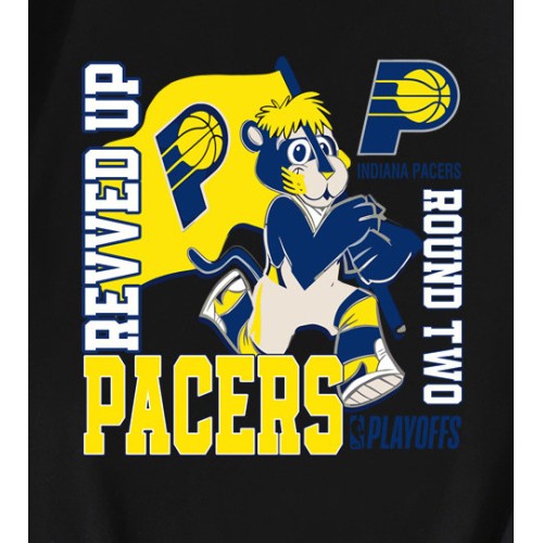 Indiana Pacers 2024 Boomer Revved Up Playoffs T-Shirt Indiana Pacers 2024 Boomer Revved Up Playoffs T-Shirt