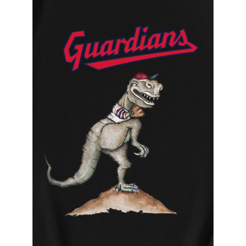 Cleveland Guardians Dinosaur Baseball T-Shirt Cleveland Guardians Dinosaur Baseball T-Shirt