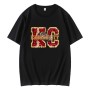 Kansas City Chiefs Football Faux Sequin T-Shirt Kansas City Chiefs Football Faux Sequin T-Shirt