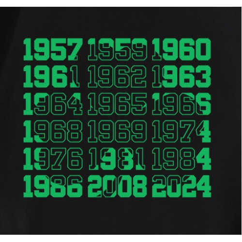 Boston Basketball Championship Dates Shamrock T-Shirt Boston Basketball Championship Dates Shamrock T-Shirt