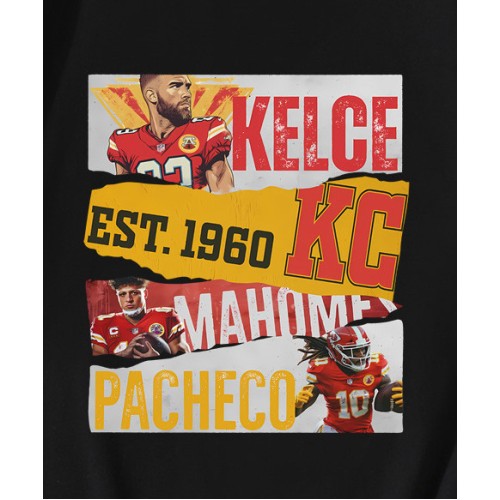 Lets Go Chiefs Kelce Mahomes Pacheco Est 1960 KC T-Shirt Lets Go Chiefs Kelce Mahomes Pacheco Est 1960 KC T-Shirt