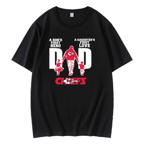 Kansas City Chiefs First Love First Hero Dad T-Shirt Kansas City Chiefs First Love First Hero Dad T-Shirt