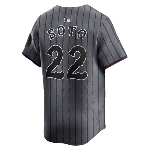 Juan Soto New York Mets Nike 2024 City Connect Limited Player Jersey - Graphite Juan Soto New York Mets Nike 2024 City Connect Limited Player Jersey - Graphite