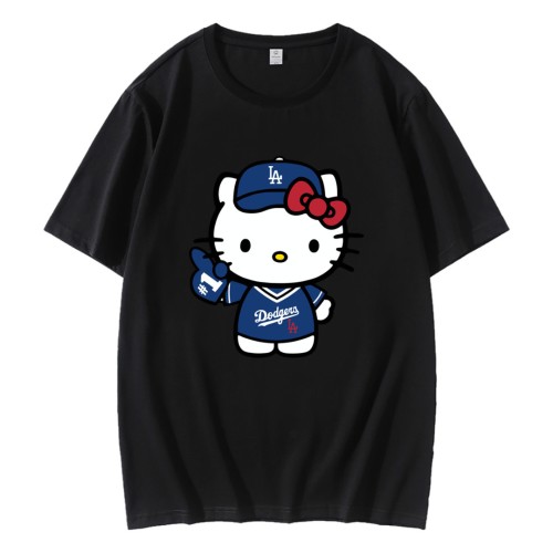 Cute Hello Kitty Baseball LA Dodgers  T-Shirt