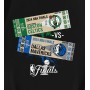 Celtics Mavericks 2024 NBA Finals Dueling Ticket T-Shirt Celtics Mavericks 2024 NBA Finals Dueling Ticket T-Shirt
