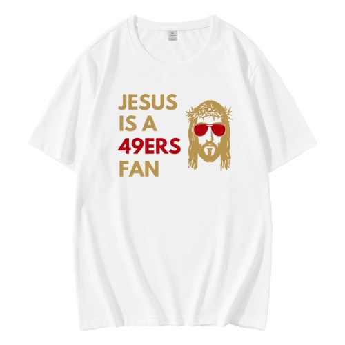 Retro Jesus Is A 49ers Fan T-Shirt Retro Jesus Is A 49ers Fan T-Shirt