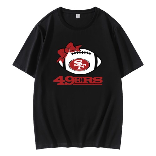 San Francisco 49ers Football Bow Tie T-Shirt San Francisco 49ers Football Bow Tie T-Shirt