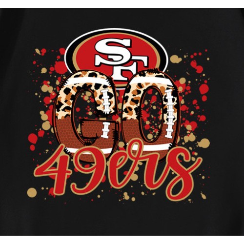 Go 49ers Leopard Pattern T-Shirt Go 49ers Leopard Pattern T-Shirt