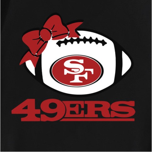 San Francisco 49ers Football Bow Tie T-Shirt San Francisco 49ers Football Bow Tie T-Shirt