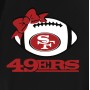 San Francisco 49ers Football Bow Tie T-Shirt San Francisco 49ers Football Bow Tie T-Shirt