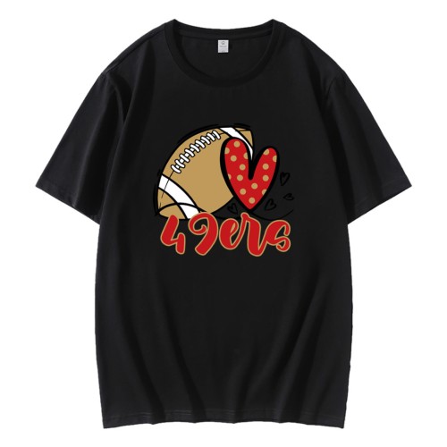 49ers Football Heart T-Shirt 49ers Football Heart T-Shirt