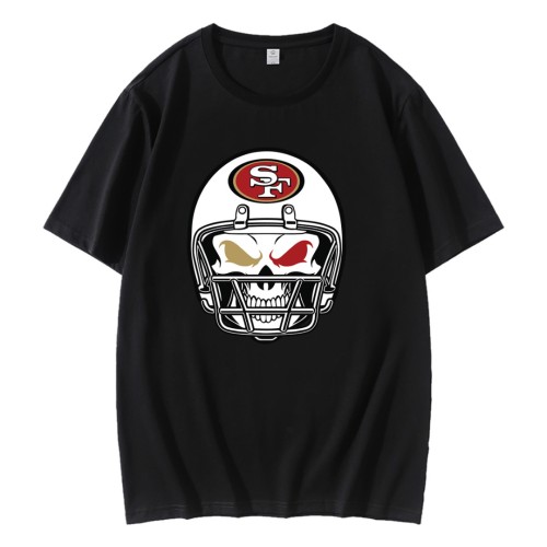 San Francisco 49ers Skull Helmet T-Shirt San Francisco 49ers Skull Helmet T-Shirt