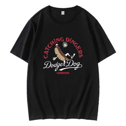 MLB x Flavortown Catching Dingers Dodgers Dog T-Shirt MLB x Flavortown Catching Dingers Dodgers Dog T-Shirt