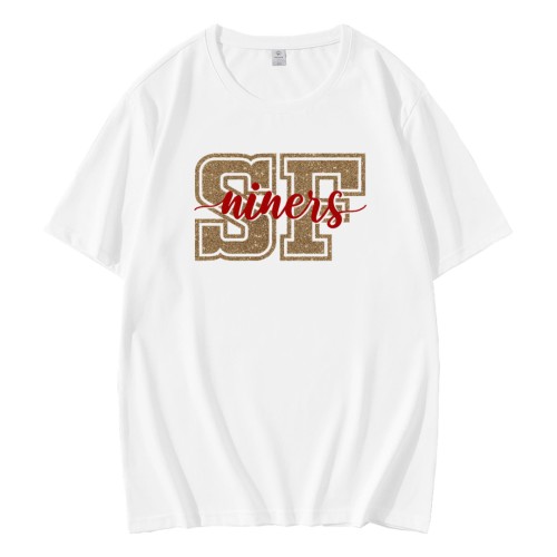 Glitter SF Niners 49ers Football T-Shirt Glitter SF Niners 49ers Football T-Shirt