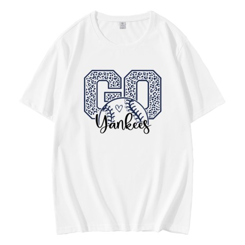 Go Yankees Baseball Team Leopard T-Shirt