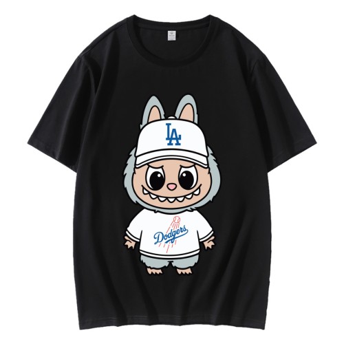 Funny Labubu Los Angeles Dodgers LA Baseball  T-Shirt