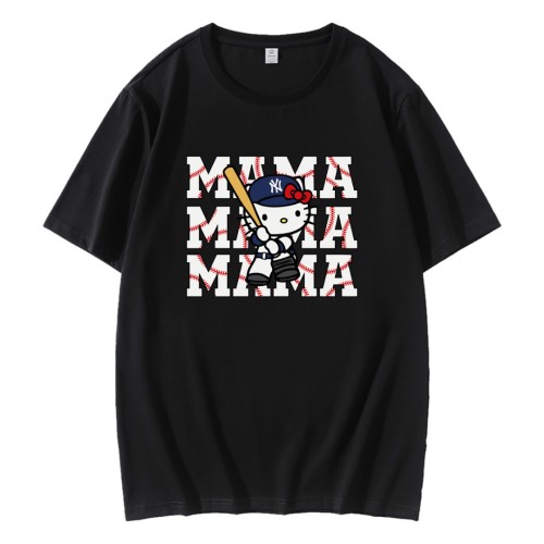 Hello Kitty Mama NY Yankees Baseball T-Shirt Hello Kitty Mama NY Yankees Baseball T-Shirt