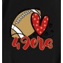 49ers Football Heart T-Shirt 49ers Football Heart T-Shirt