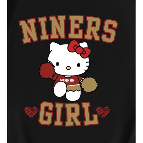 Kitty Niners Girl San Francisco 49ers T-Shirt Kitty Niners Girl San Francisco 49ers T-Shirt