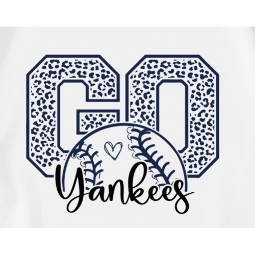 Go Yankees Baseball Team Leopard T-Shirt